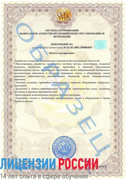 Образец сертификата соответствия (приложение) Советская Гавань Сертификат ISO 27001